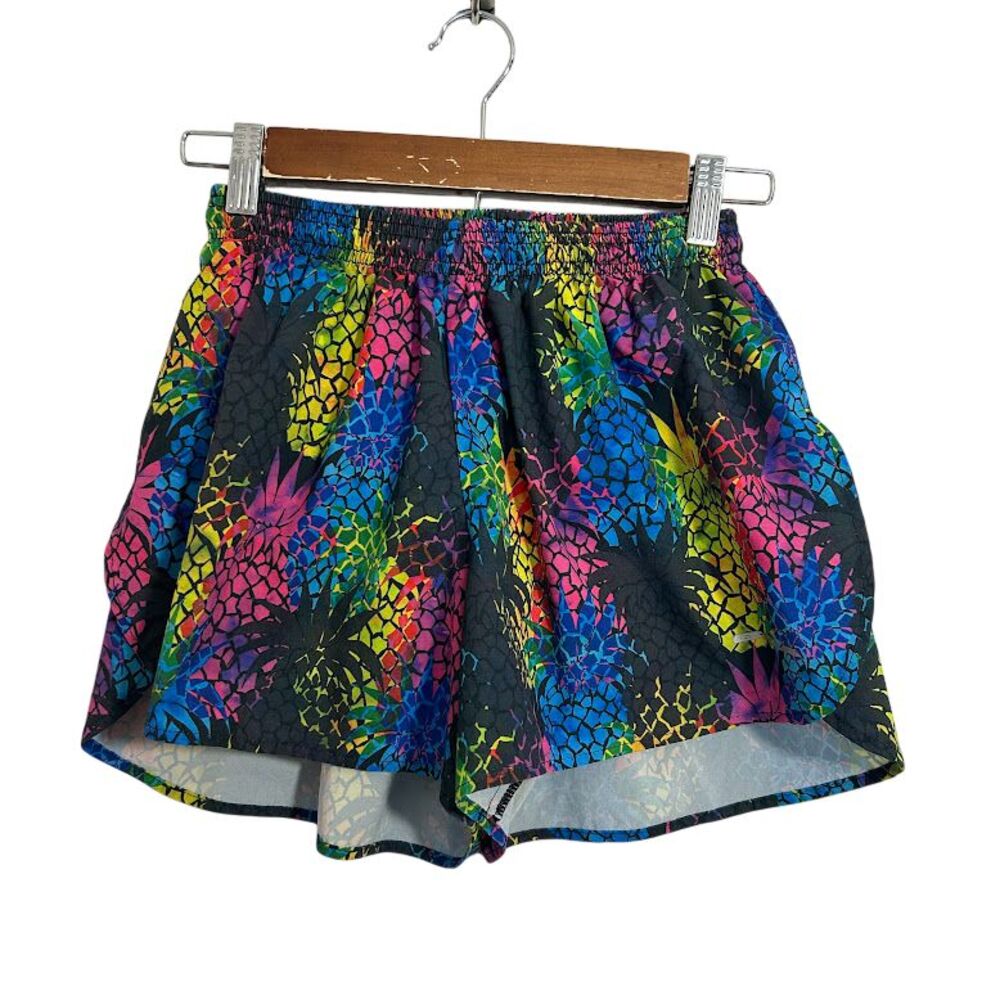 Boa USA 3" Running Shorts Womens S Black Pineapple Hybrid Neon Lined